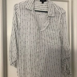 Black and white button down shirt